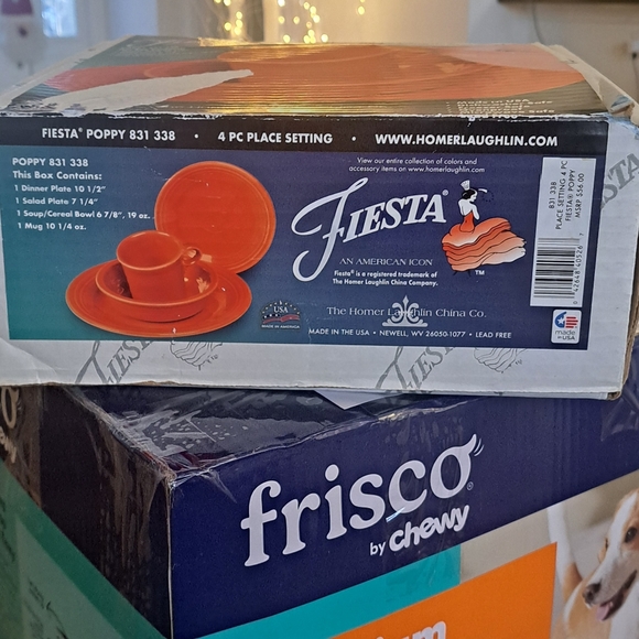 Fiesta  poppy color  4pc set in box - Picture 3 of 5